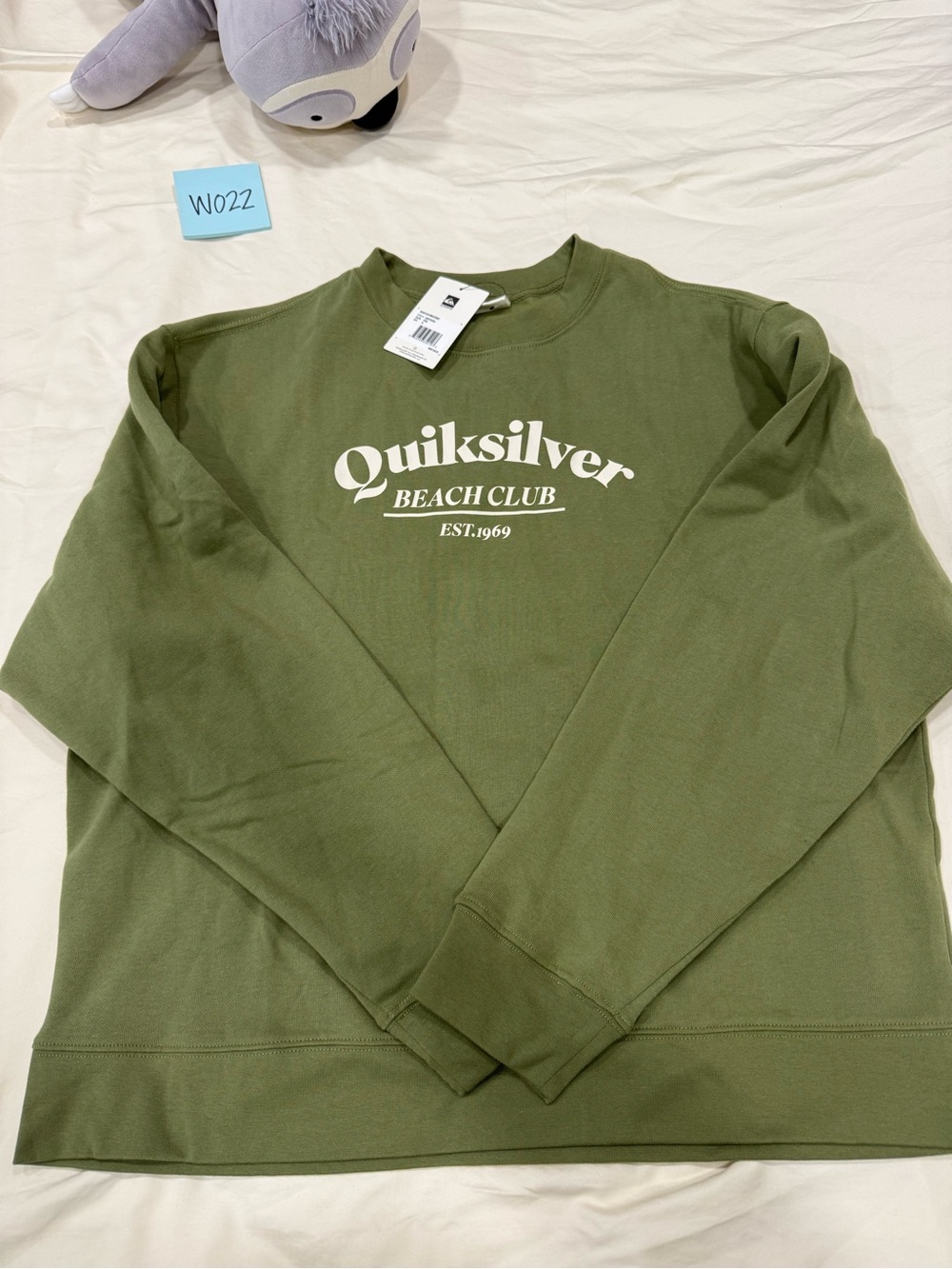 Quiksilver Olive Green Beach Club Crew Sweatshirt